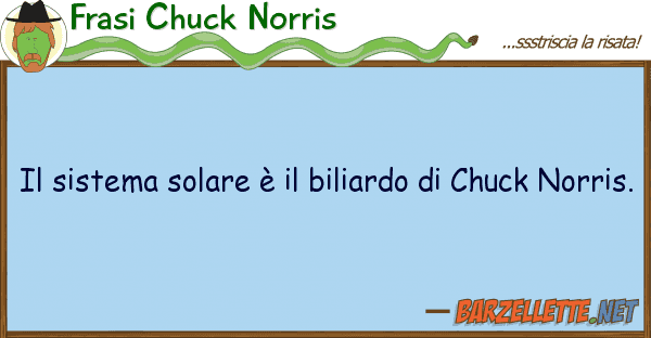 Frasi Chuck Norris sistema solare è biliardo chuc