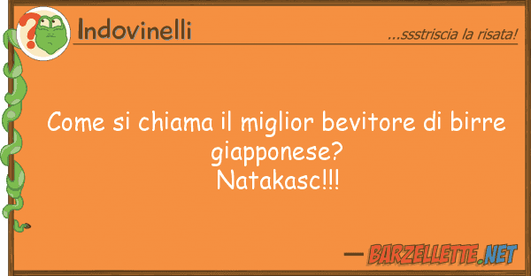 Indovinelli chiama miglior bevitore bi