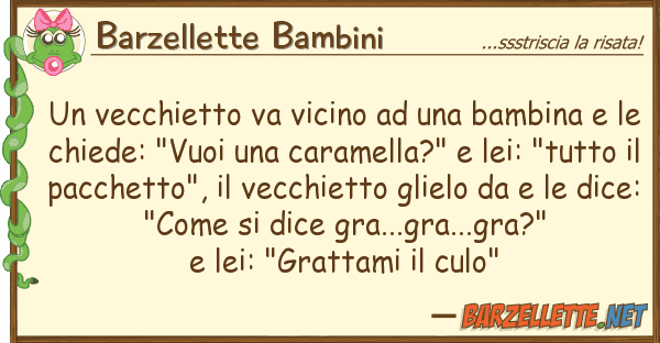 Barzellette Bambini vecchietto va vicino bambina