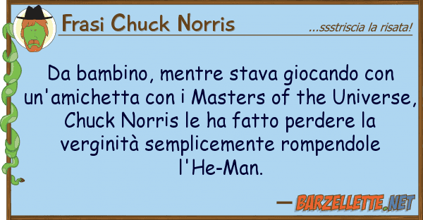 Frasi Chuck Norris bambino, mentre stava giocando
