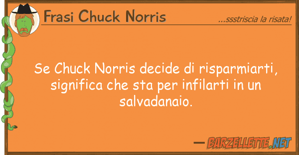 Frasi Chuck Norris chuck norris decide risparmiarti,