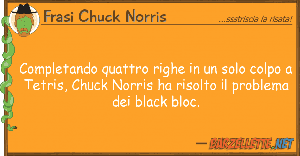 Frasi Chuck Norris completando quattro righe solo