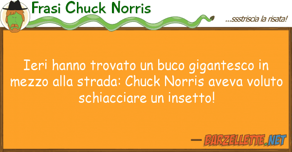 Frasi Chuck Norris ieri hanno trovato buco gigantesco