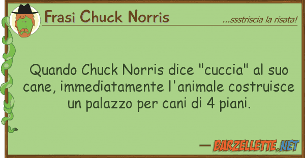 Frasi Chuck Norris quando chuck norris dice "cuccia"