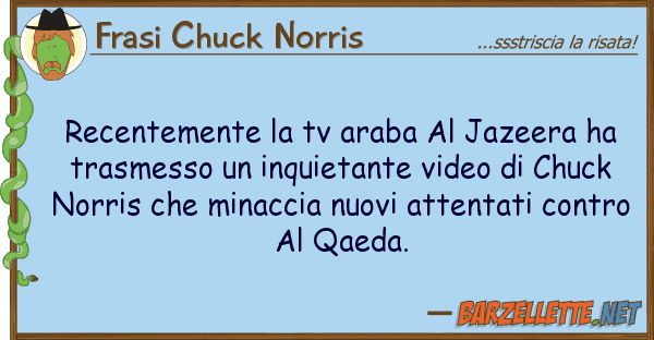 Frasi Chuck Norris recentemente tv araba jazeera ha t