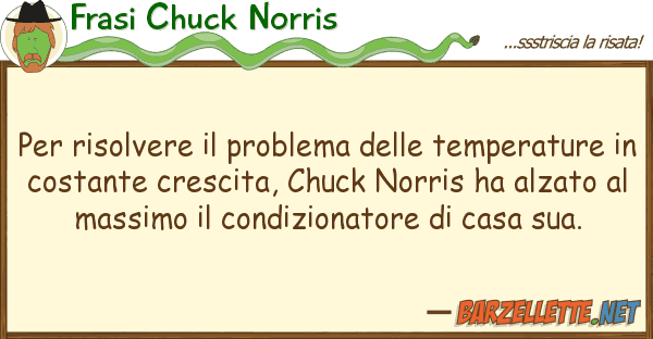 Frasi Chuck Norris risolvere problema temperat