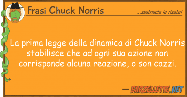 Frasi Chuck Norris prima legge dinamica chuck n
