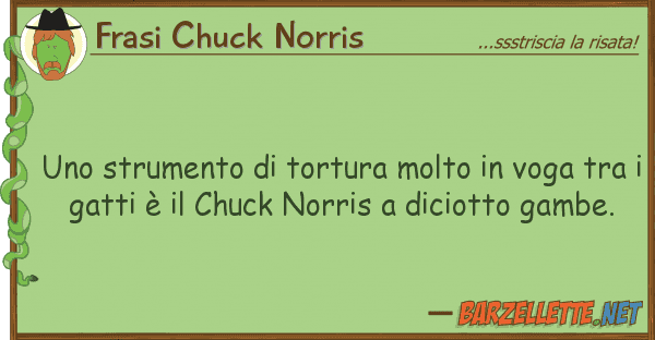 Frasi Chuck Norris strumento tortura molto voga t