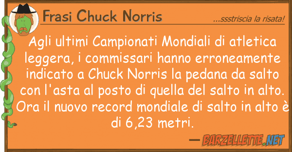 Frasi Chuck Norris ultimi campionati mondiali atlet