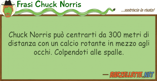 Frasi Chuck Norris chuck norris può centrarti 300 metri