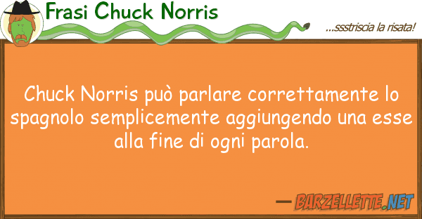 Frasi Chuck Norris chuck norris può parlare correttamente
