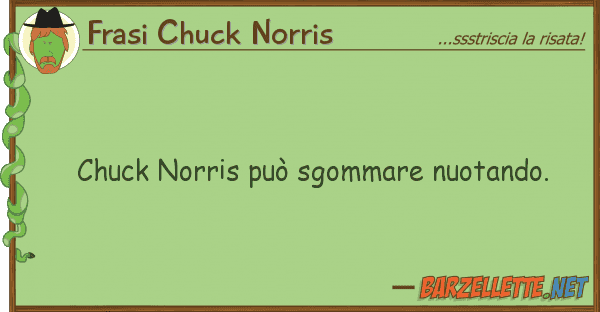 Frasi Chuck Norris chuck norris può sgommare nuotando.