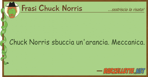 Frasi Chuck Norris chuck norris sbuccia un'arancia. meccani