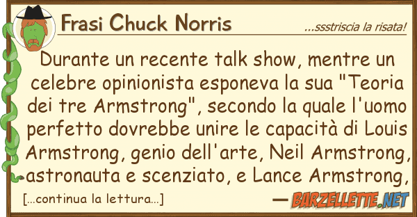 Frasi Chuck Norris durante recente talk show, mentre