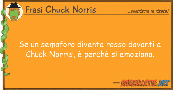 Frasi Chuck Norris semaforo diventa rosso davanti