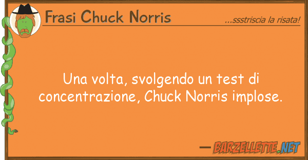 Frasi Chuck Norris volta, svolgendo test concentr