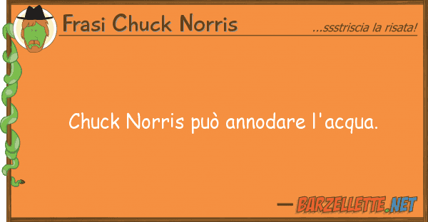 Frasi Chuck Norris chuck norris può annodare l'acqua.