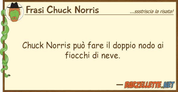Frasi Chuck Norris chuck norris può fare doppio nodo