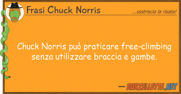 Frasi Chuck Norris chuck norris può praticare free-climbin