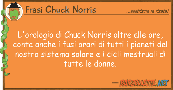 Frasi Chuck Norris l'orologio chuck norris oltre