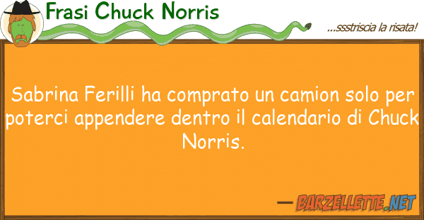 Frasi Chuck Norris sabrina ferilli ha comprato camion so