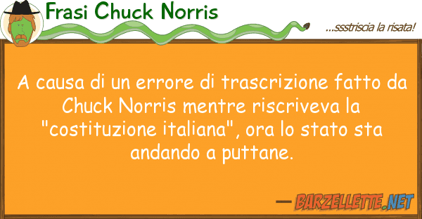 Frasi Chuck Norris causa errore trascrizione fat