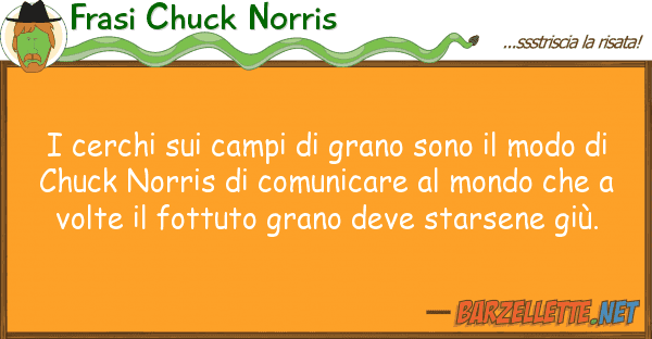 Frasi Chuck Norris cerchi campi grano sono modo