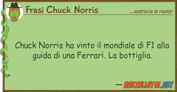 Frasi Chuck Norris chuck norris ha vinto mondiale f1