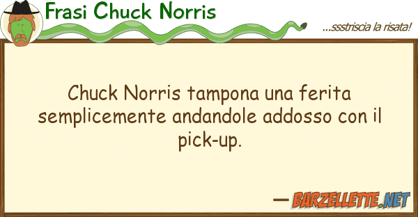 Frasi Chuck Norris chuck norris tampona ferita semplice