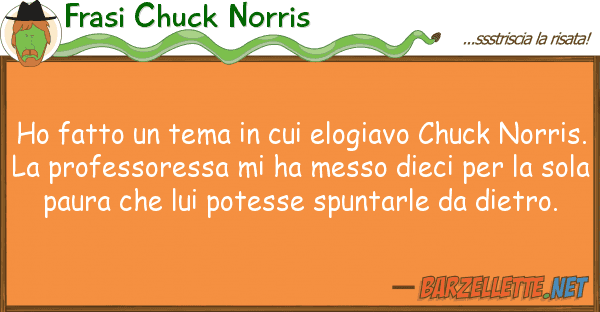 Frasi Chuck Norris ho fatto tema elogiavo chuck n