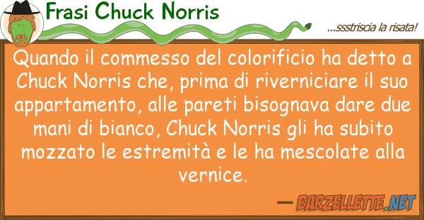 Frasi Chuck Norris quando commesso colorificio ha de