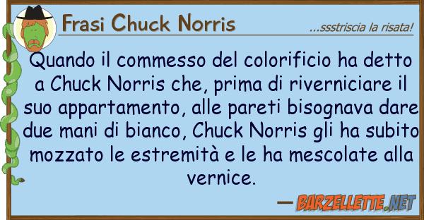 Frasi Chuck Norris quando commesso colorificio ha de