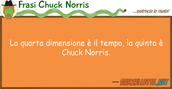 Frasi Chuck Norris quarta dimensione è tempo, qui