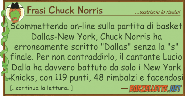 Frasi Chuck Norris scommettendo on-line partita ba