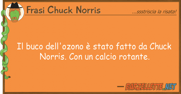 Frasi Chuck Norris buco dell'ozono è stato fatto chu