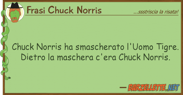 Frasi Chuck Norris chuck norris ha smascherato l'uomo tigre