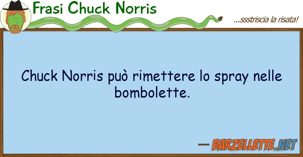 Frasi Chuck Norris chuck norris può rimettere spray