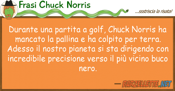 Frasi Chuck Norris durante partita golf, chuck norris