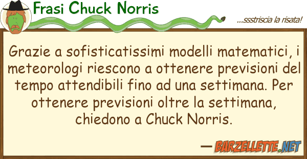 Frasi Chuck Norris grazie sofisticatissimi modelli matema