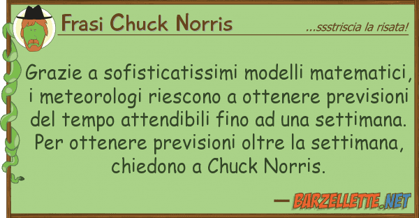 Frasi Chuck Norris grazie sofisticatissimi modelli matema