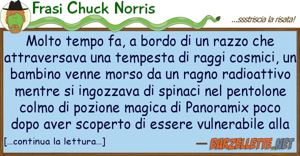 Frasi Chuck Norris molto tempo fa, bordo razzo