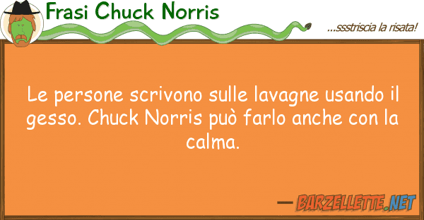 Frasi Chuck Norris persone scrivono lavagne usando