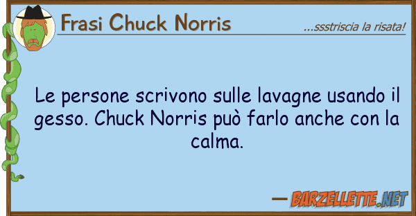 Frasi Chuck Norris persone scrivono lavagne usando