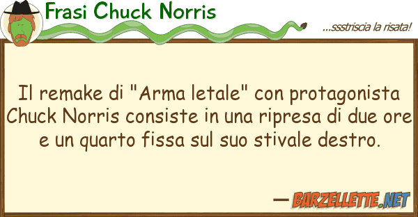Frasi Chuck Norris remake "arma letale" protagoni