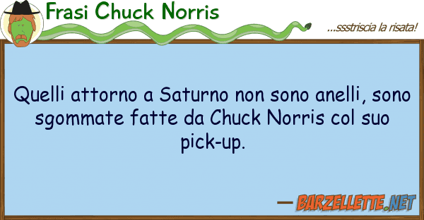 Frasi Chuck Norris attorno saturno sono anelli