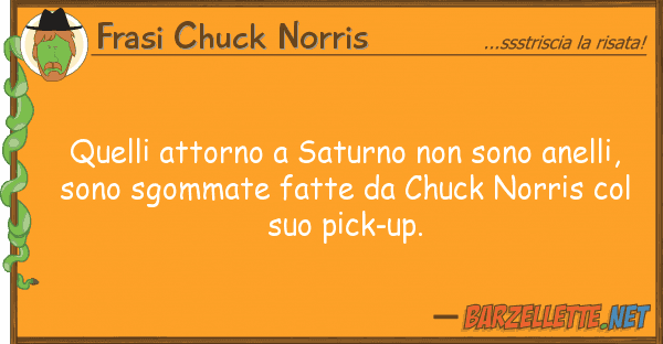 Frasi Chuck Norris attorno saturno sono anelli