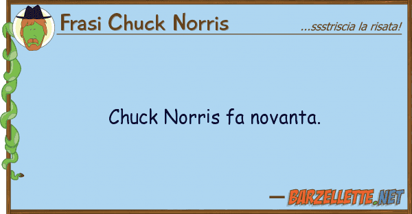 Frasi Chuck Norris chuck norris fa novanta.