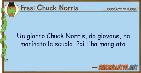 Frasi Chuck Norris giorno chuck norris, giovane, ha m