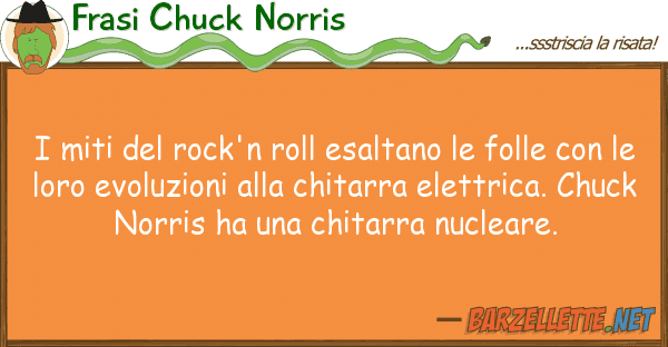 Frasi Chuck Norris miti rock'n roll esaltano folle