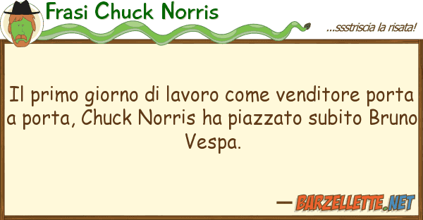 Frasi Chuck Norris primo giorno lavoro venditore